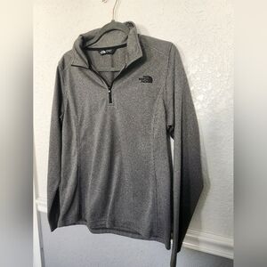 The North Face Gray Quarter-Zip Pullover Womens Size Large